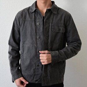 Huckberry Flint & Tinder Flannel Lined Waxed Trucker Jacket